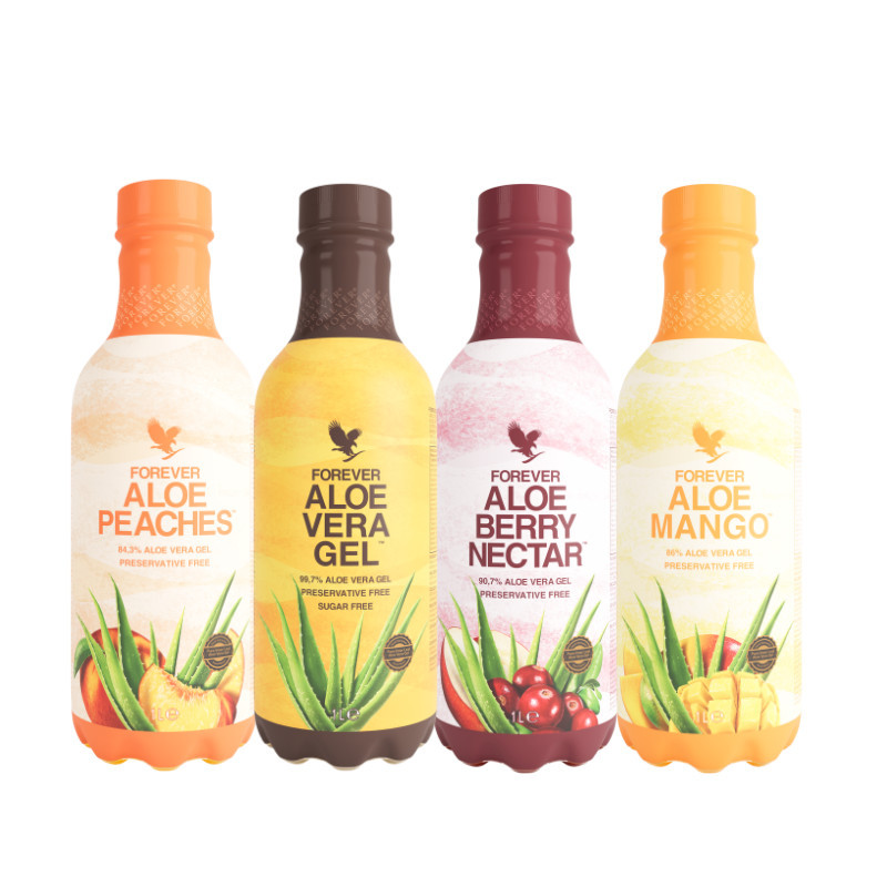 4-pack mix - Pulpe d'Aoe vera - Berry - Pêche - Mango Rèf. 8334